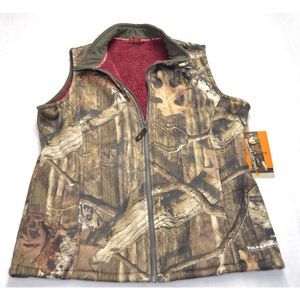 Field and Stream Mossy Oak Camo Women's Fleece Lined Hunting Vest Size L  NWT